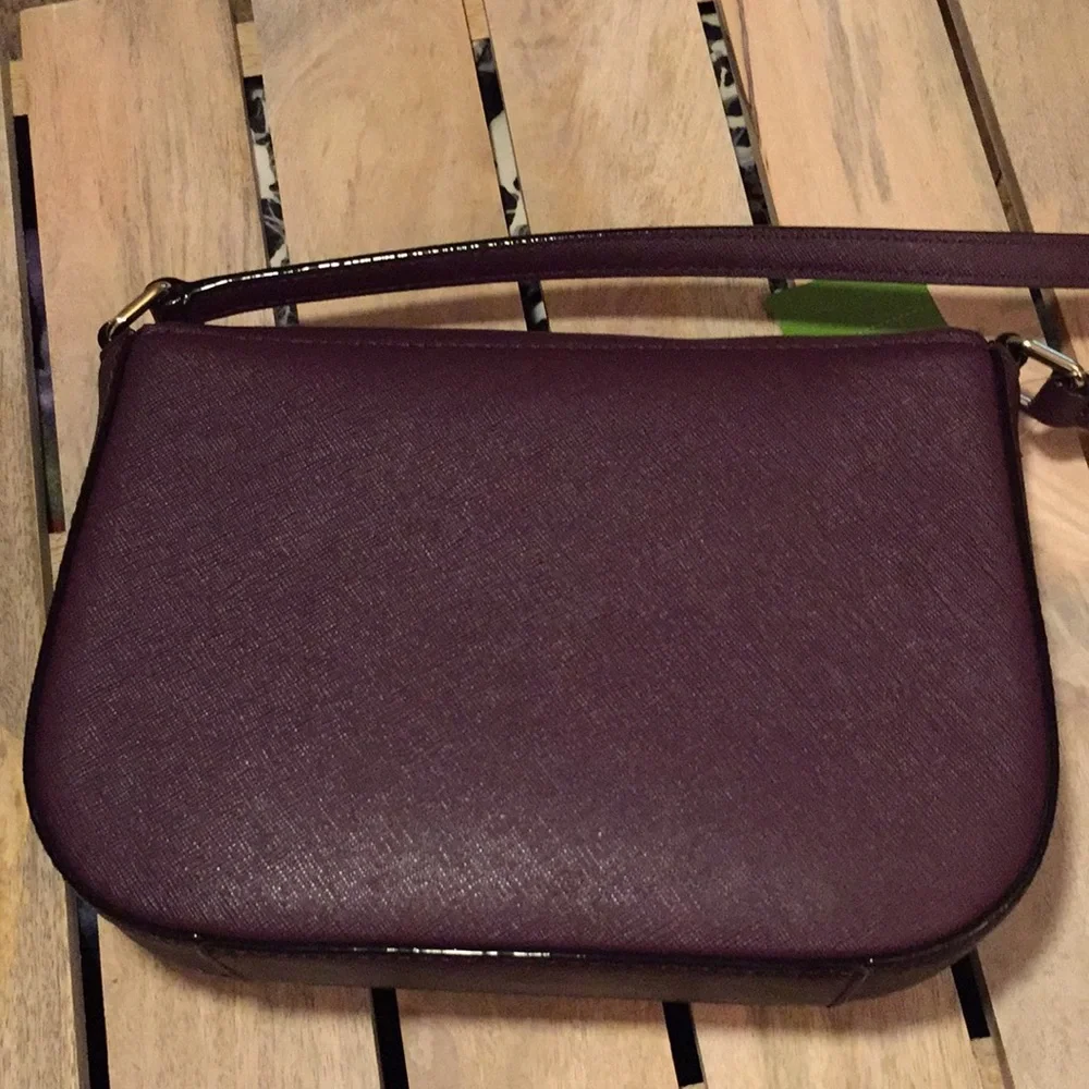 kate spade Plum Crossbody Bag with Dark Brown Strap